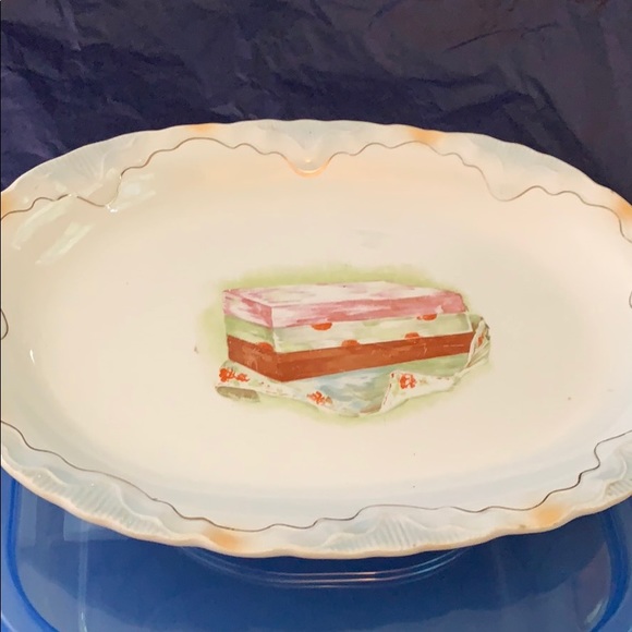 Vintage Ice Cream Platter & plates 12”5 x 9” - Picture 4 of 5